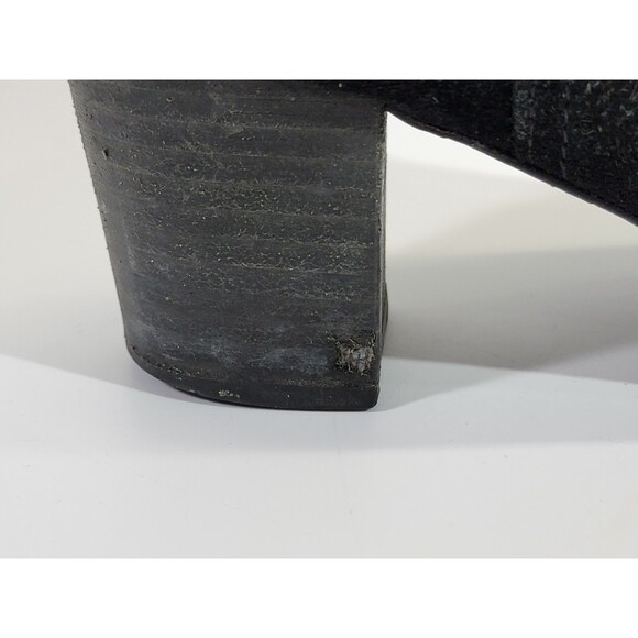 MDS Women's Size 7M Tory Burch Leena Black Suede Leather Zipper Ankle Boots GUC - Picture 3 of 12